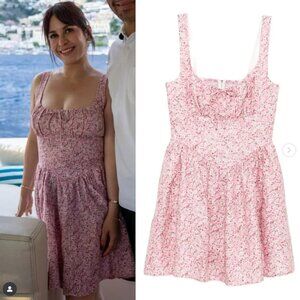 ✨ SALE BEST Reformation Daria Linen Mini Dress Sz4 Rosin Pink Floral